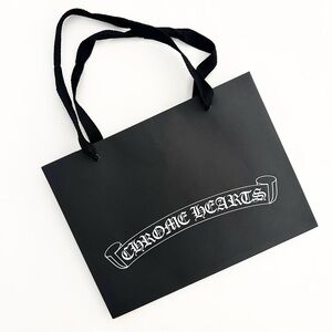 CHROME HEARTS | AUTHENTIC BLACK MEDIUM PAPER SHOPPING BAG (NEW) STREETWEAR HYPE